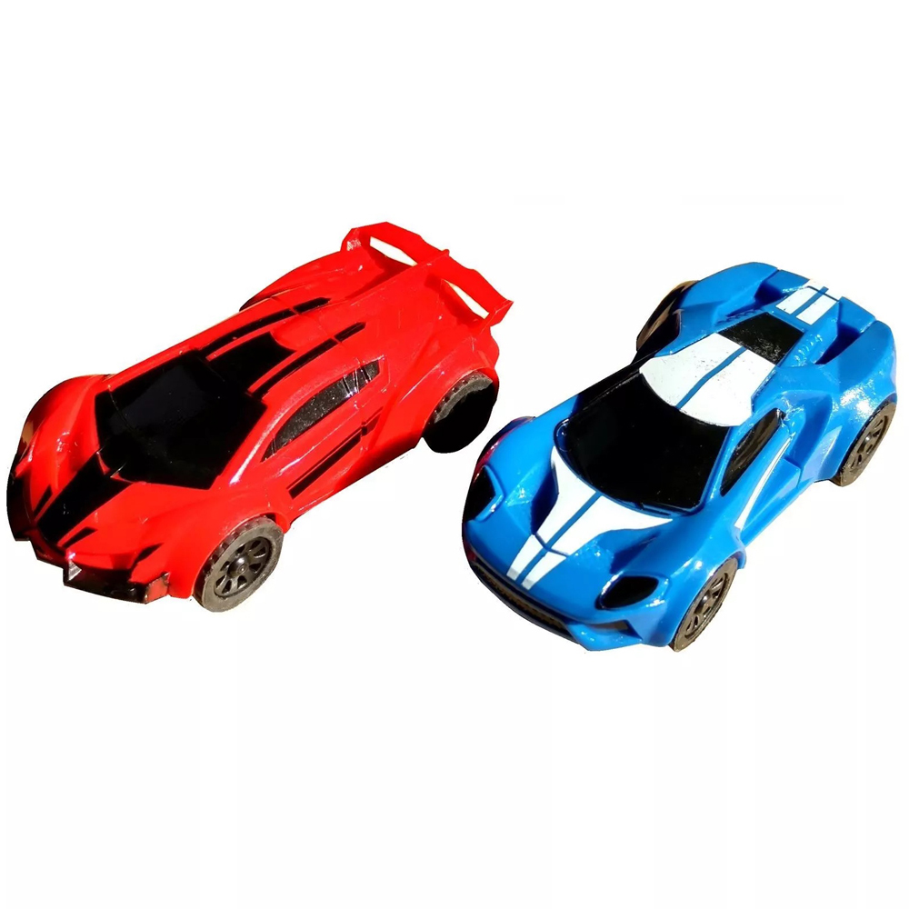 Rexco JJ113 Kids Large Electric Remote Control Slot Car Racing Track Set Image 4