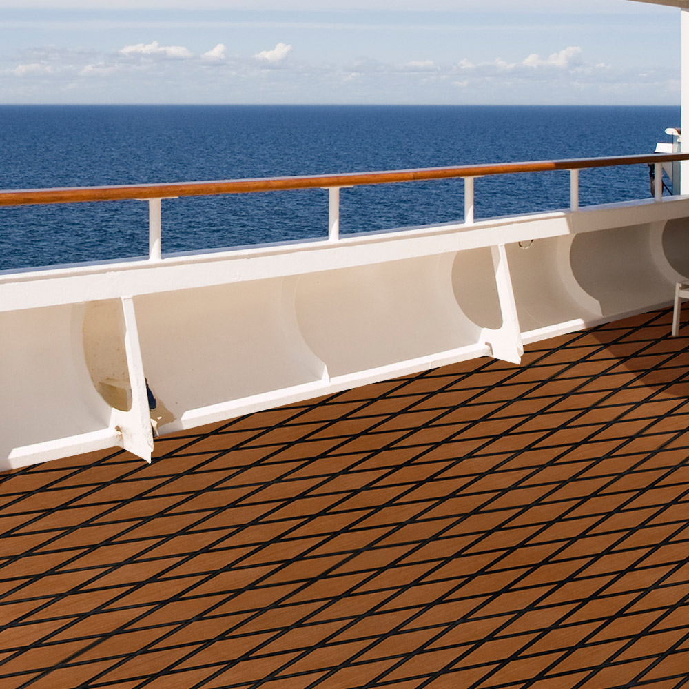 Costway Brown Waterproof Boat Decking Sheet Image 1