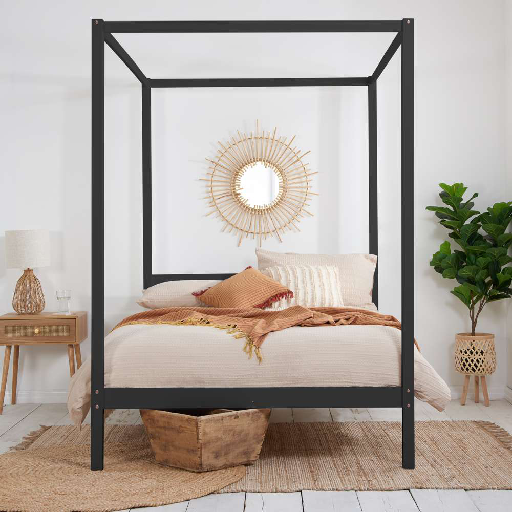 Mercia Double Black Four Poster Bed Frame Image 8