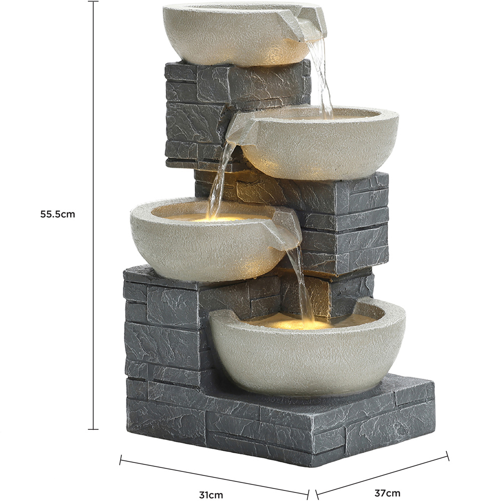 Charles Bentley 4 Tier Cascading Bowls Water Feature Image 6