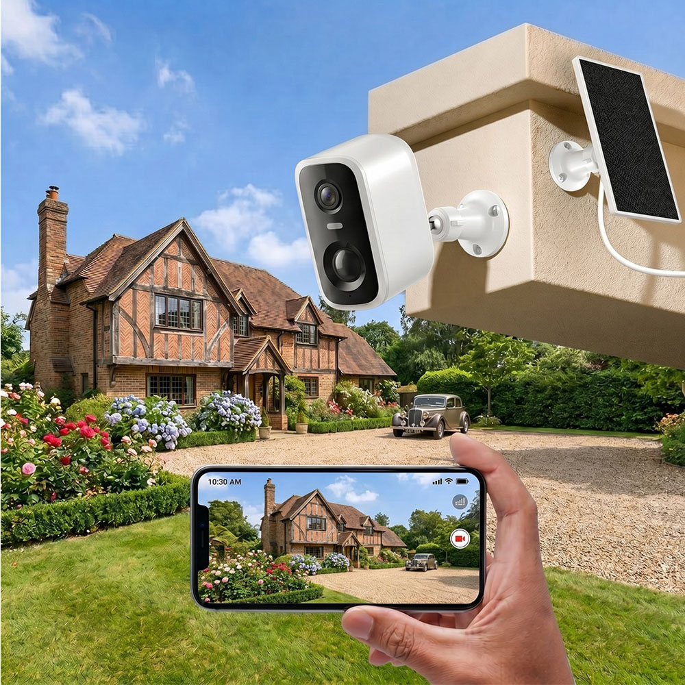 Spector Wireless Wi-Fi 2K Solar Security Camera with AI Detection and PIR Sensor Image 2