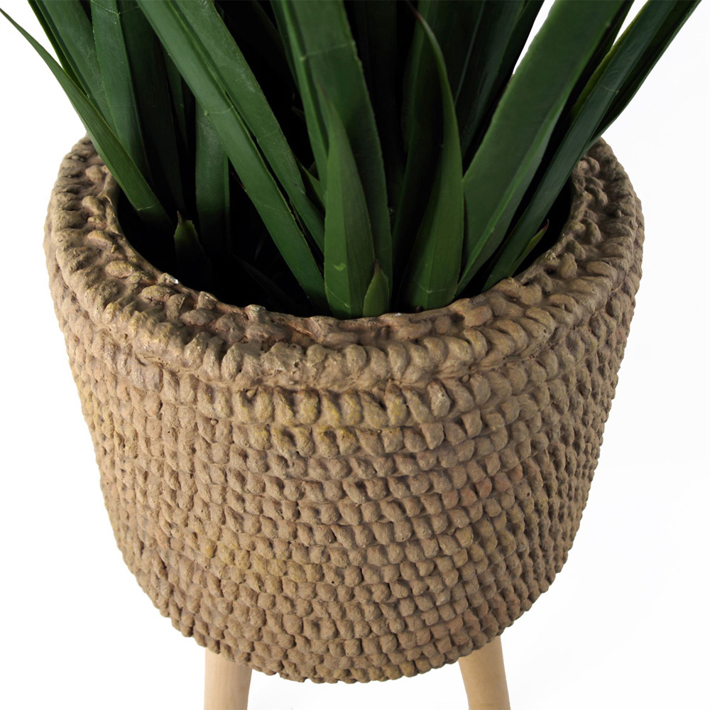 Leaf Seagrass Style Composite Planter with Stand Image 5