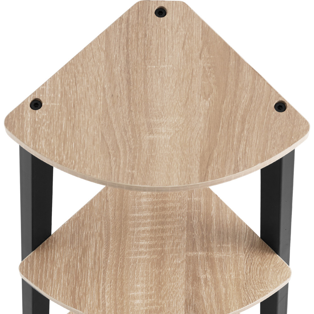 tectake Portland 4 Shelf Oak Sonoma Shelving Unit Image 8