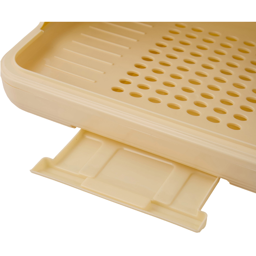 Living and Home Cream PP Baby Bottle Drying Rack with Lid Image 5