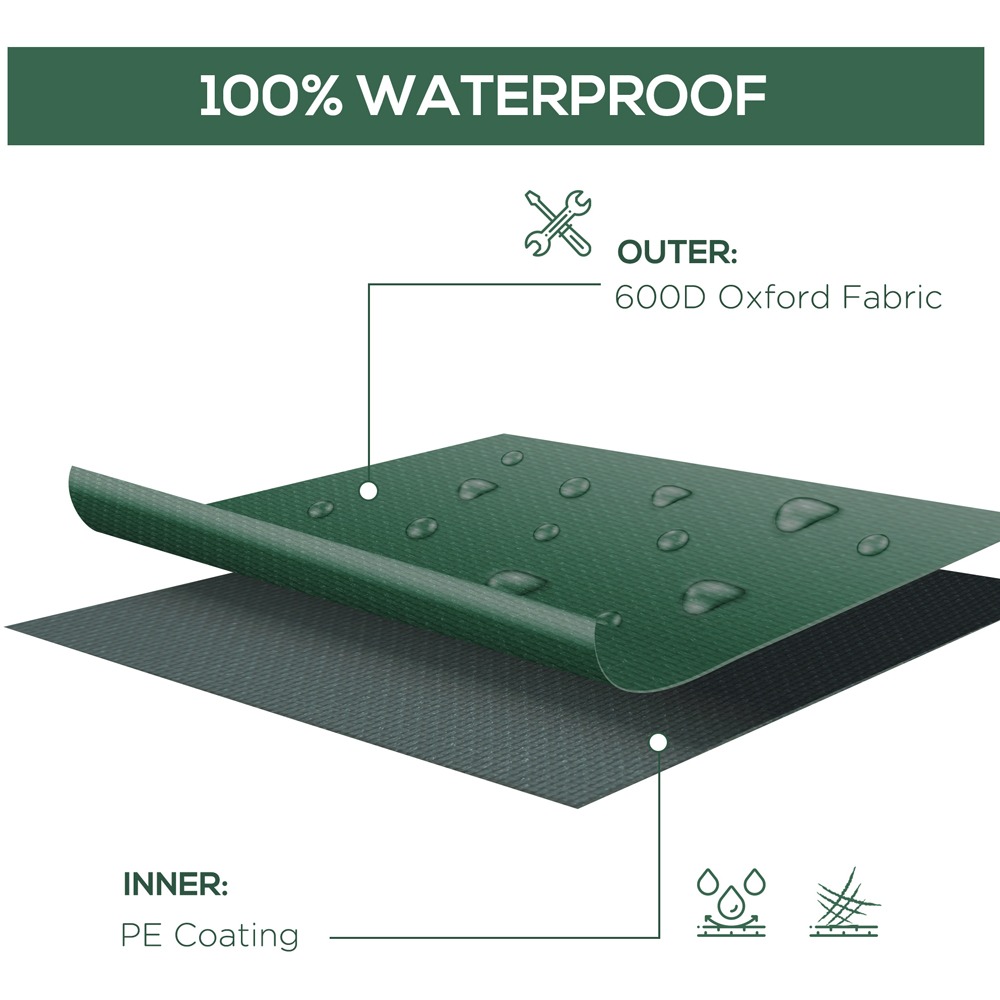 Outsunny Green 600D Oxford Anti-UV Garden Furniture Cover 245 x 165 x 55cm Image 4