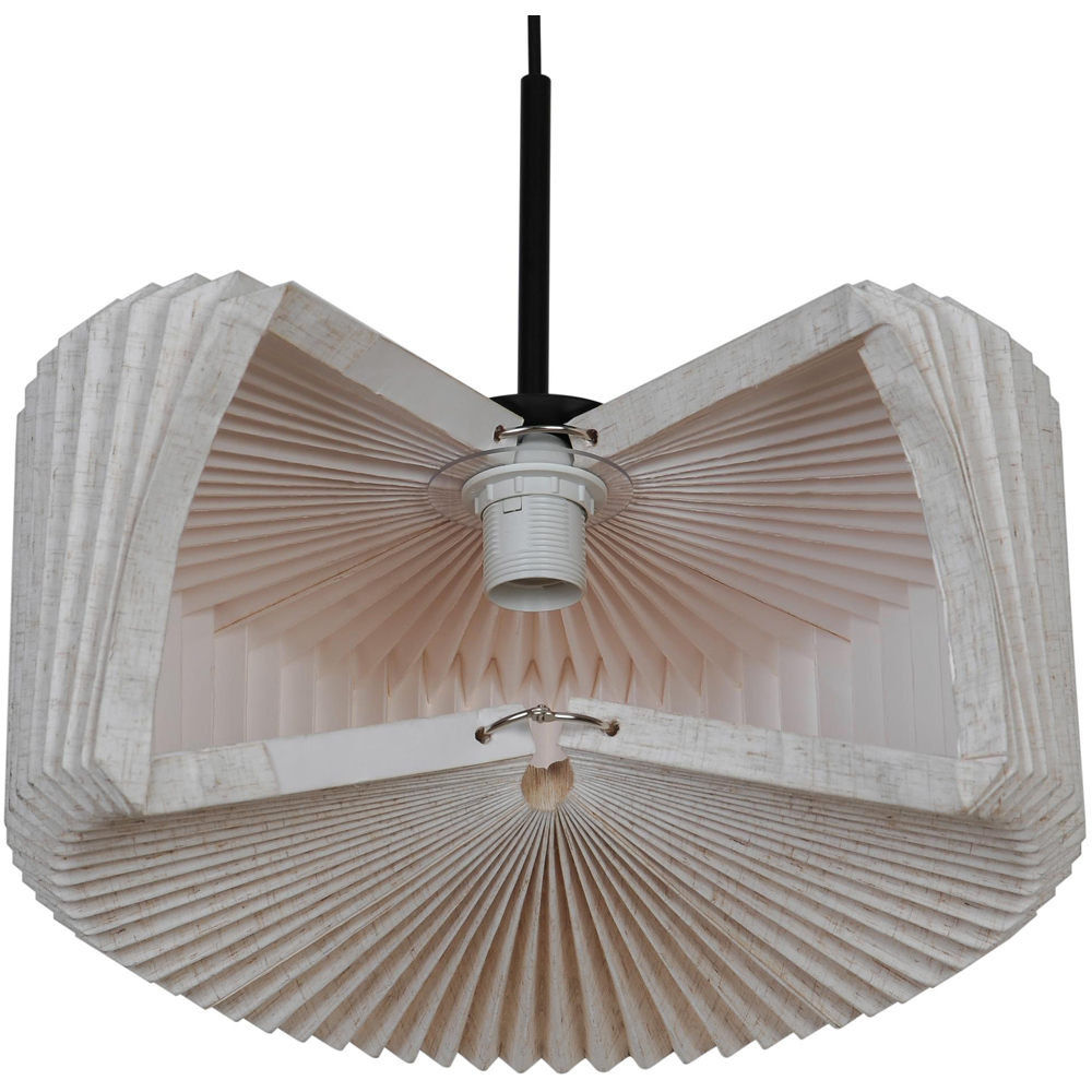 Nordlux Vivienne 40 Black Pleated Pendant Light Image 5