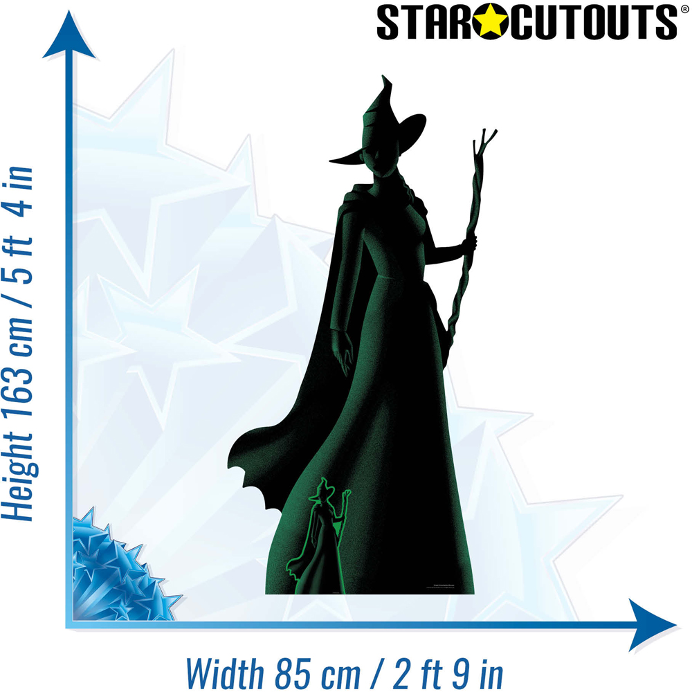 Star Cutouts Wicked Elphaba Witch Green and Black Silhouette Cardboard Cutout 163 x 85cm Image 7
