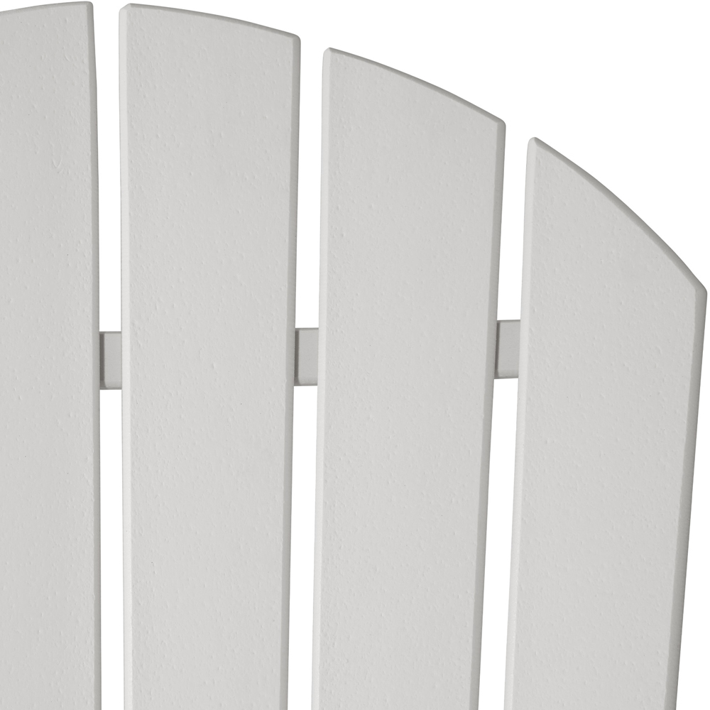 tectake Adirondack Design White Garden Chair with Footstool Image 7