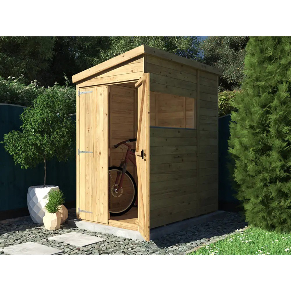 Dunster House Overlord 4 x 6ft Modular Brown Superfelt Apex Garden Shed Image 2