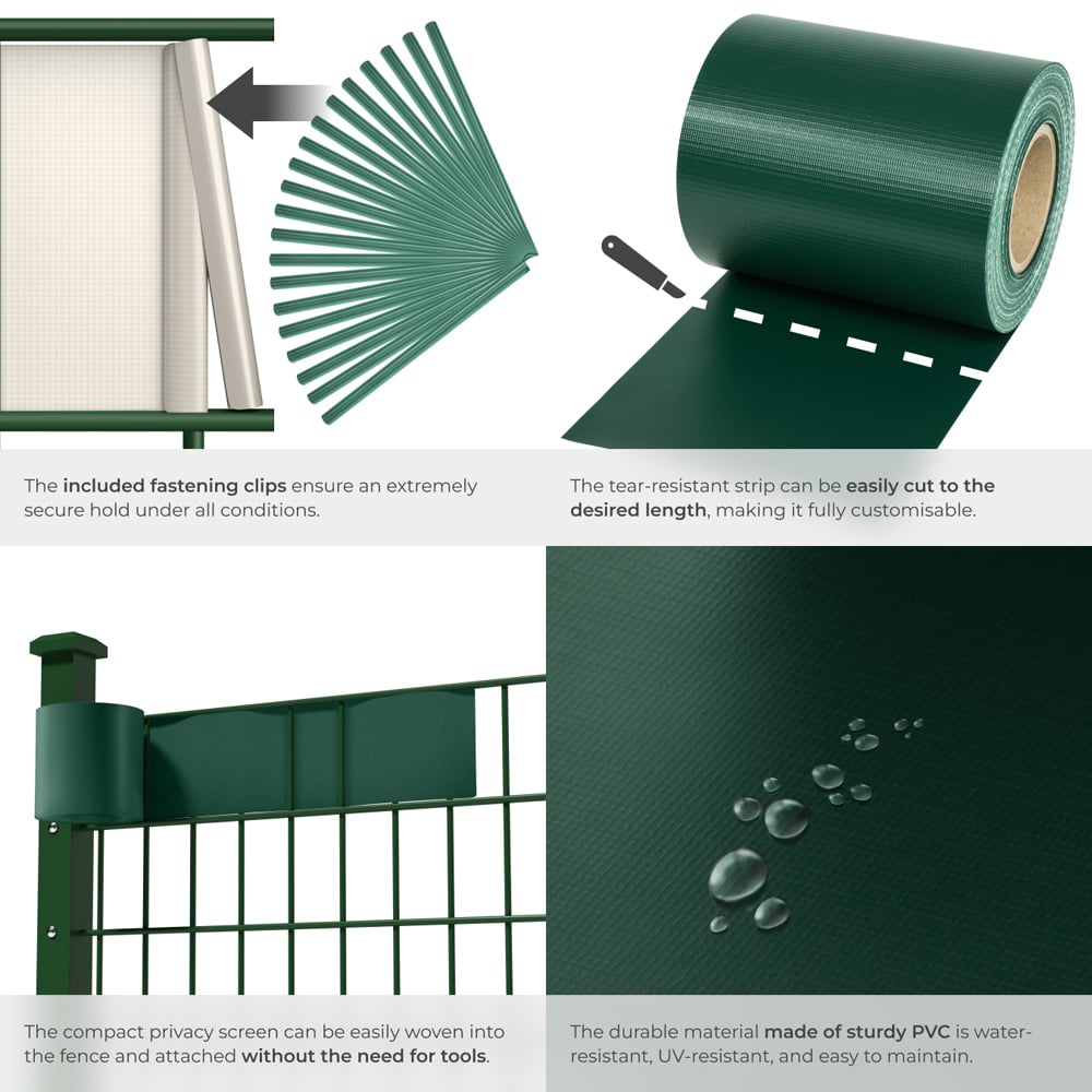tectake Green Privacy Film Double-Sided Print 3500cm Image 5