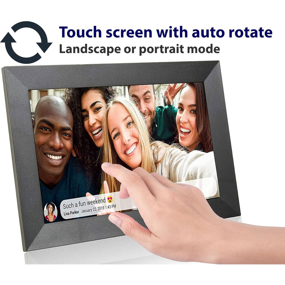 Grouptronics Gallery10 Black WiFi Digital Photo Frame Image 3