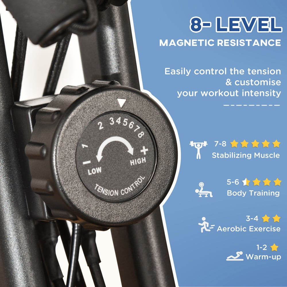 HOMCOM 2 in 1 Magnetic Resistance Folding Exercise Bike Image 8