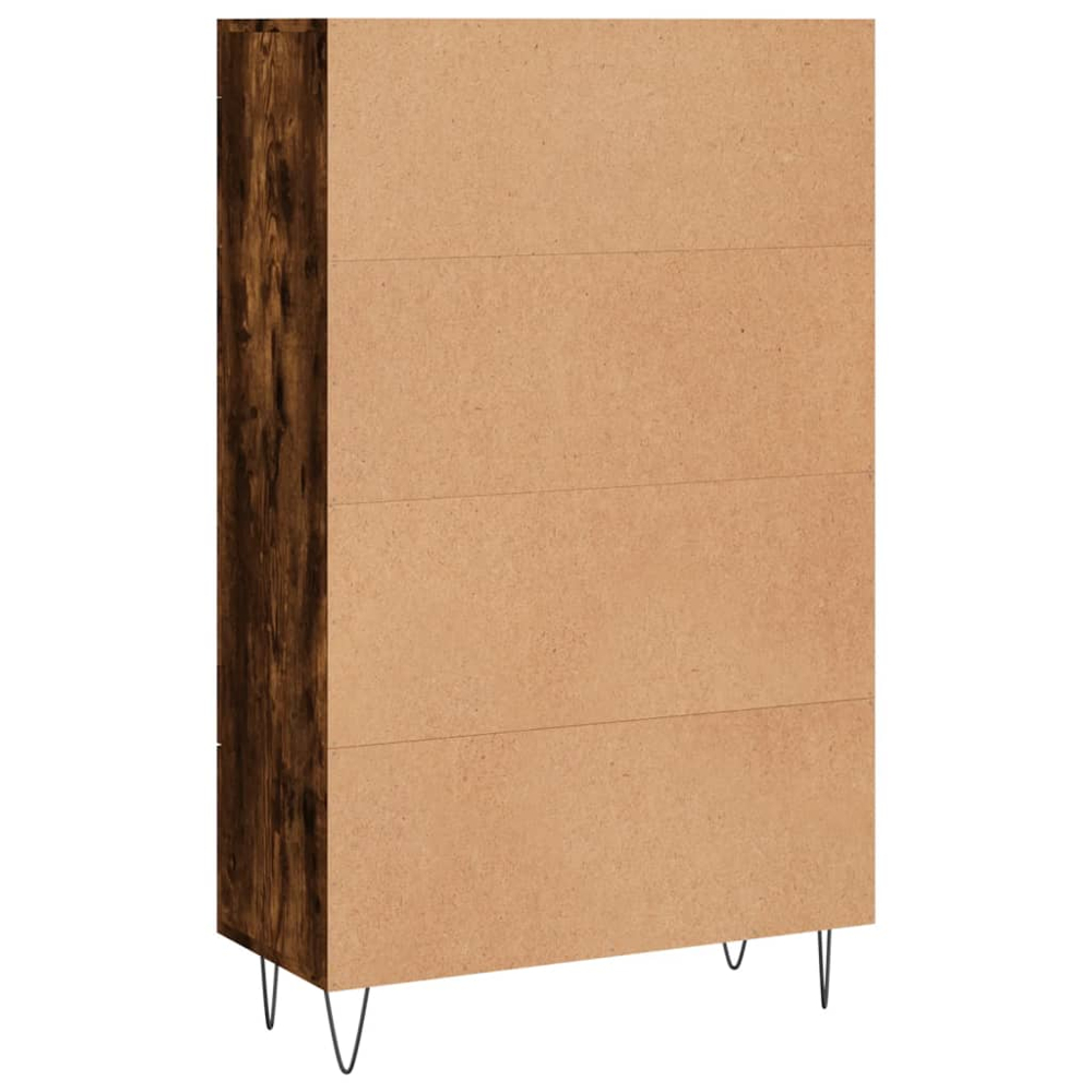 vidaXL 2 Door Single Drawer Smoked Oak Highboard Image 8