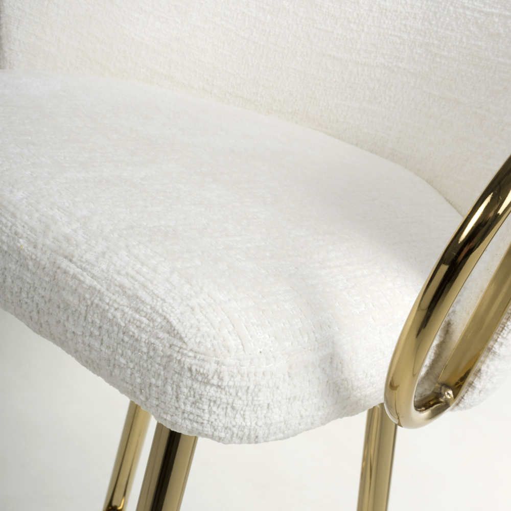 Shankar Volero Cream Textured Bar Stool Image 9