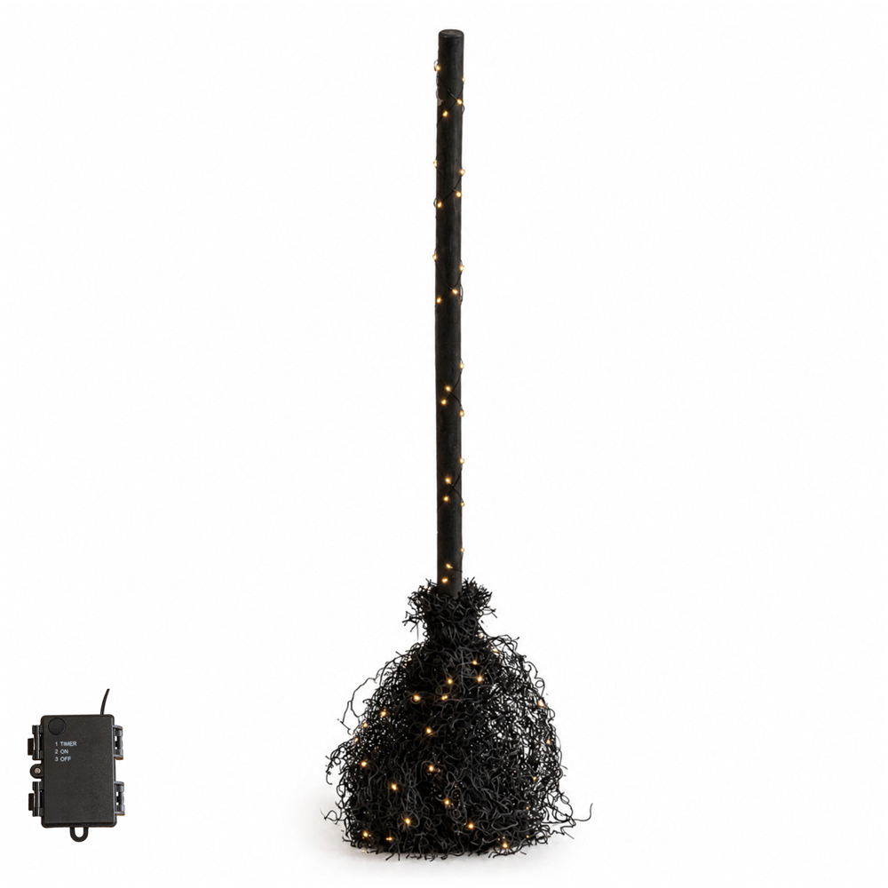 Samuel Alexander LED Halloween Witch's Broomstick 1.1m Image 3