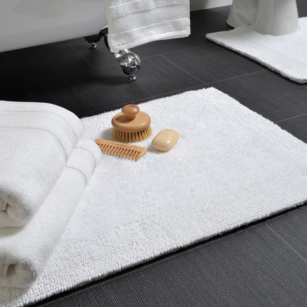 Allure Bath Fashions Elegance White Reversible Bath Mat 53 x 85cm Image 5