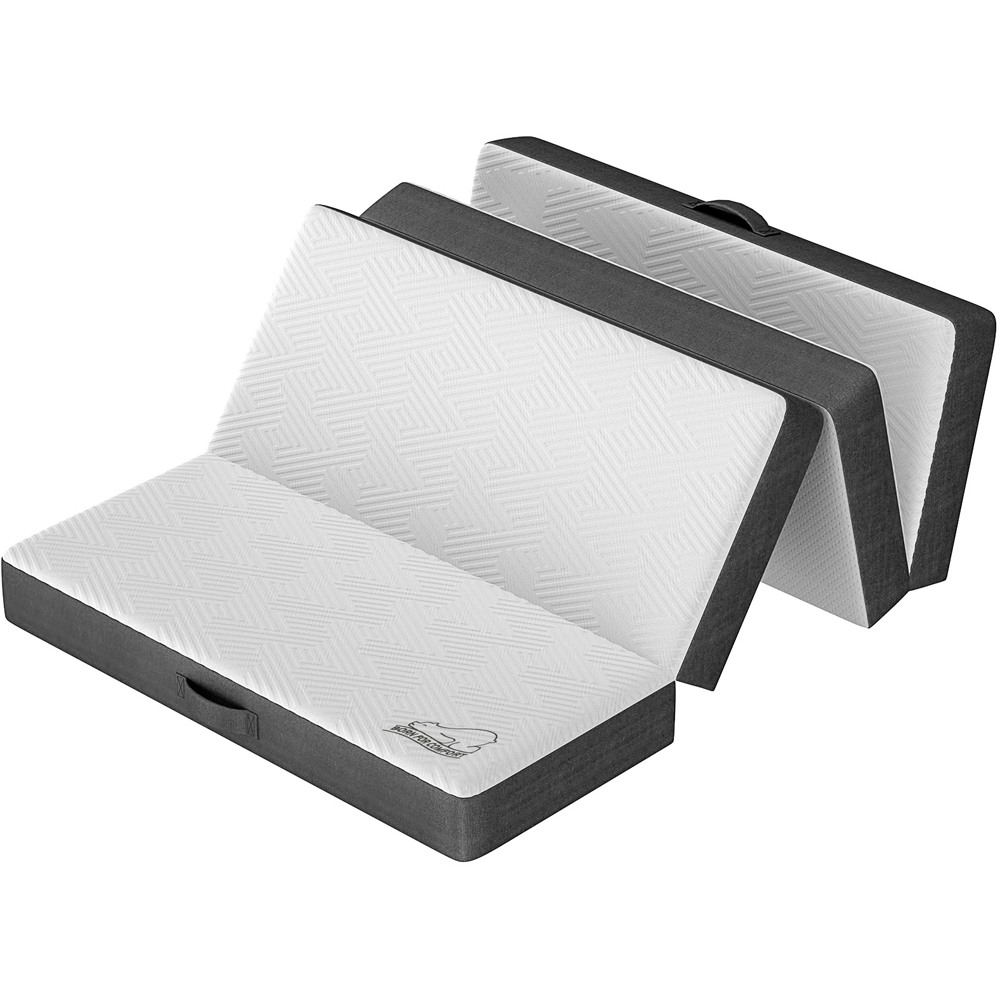 Rattrix Small Double Grey Memory Foam Futon Folding Floor Mattress with Removable Cover 6 inch Image 1
