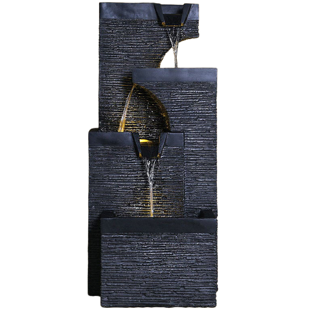 Slate Effect 3 Drop Fountain - Grey Image 3