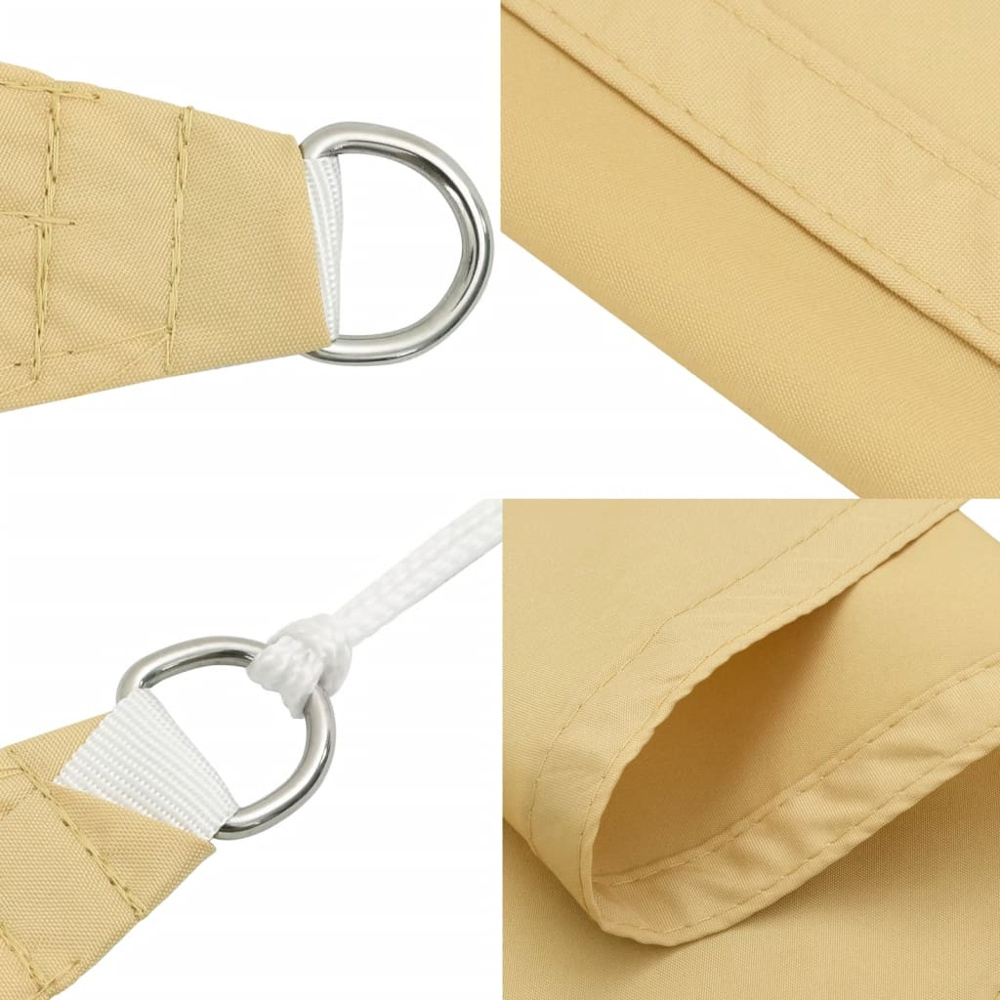 vidaXL Yellow Triangular Sun Shade Sail 3.5 x 3.5 x 4.9m Image 6