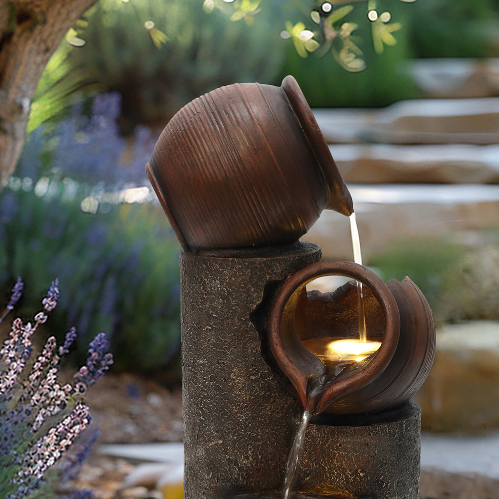 Charles Bentley Hybrid Cascading Cracked Urns Water Feature Image 6