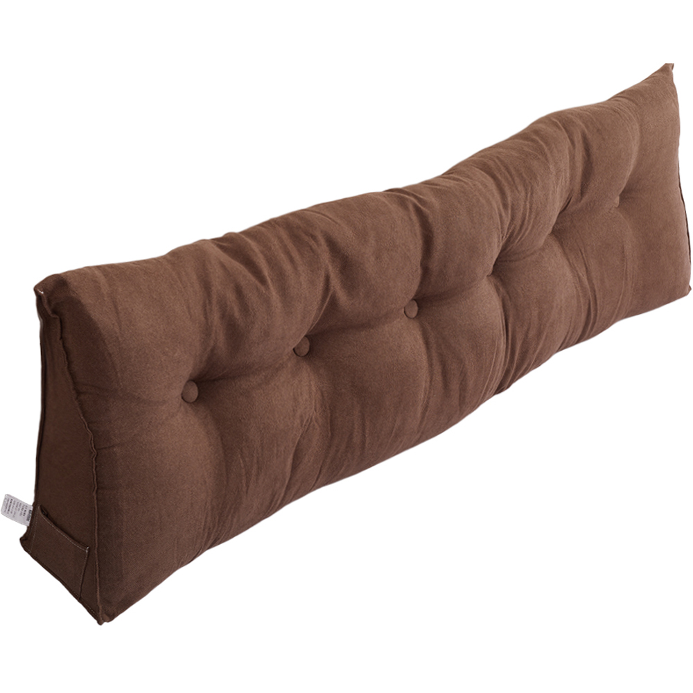 Living and Home Coffee Wedge Headboard Pillow with Side Pocket 180 x 50cm Image 3