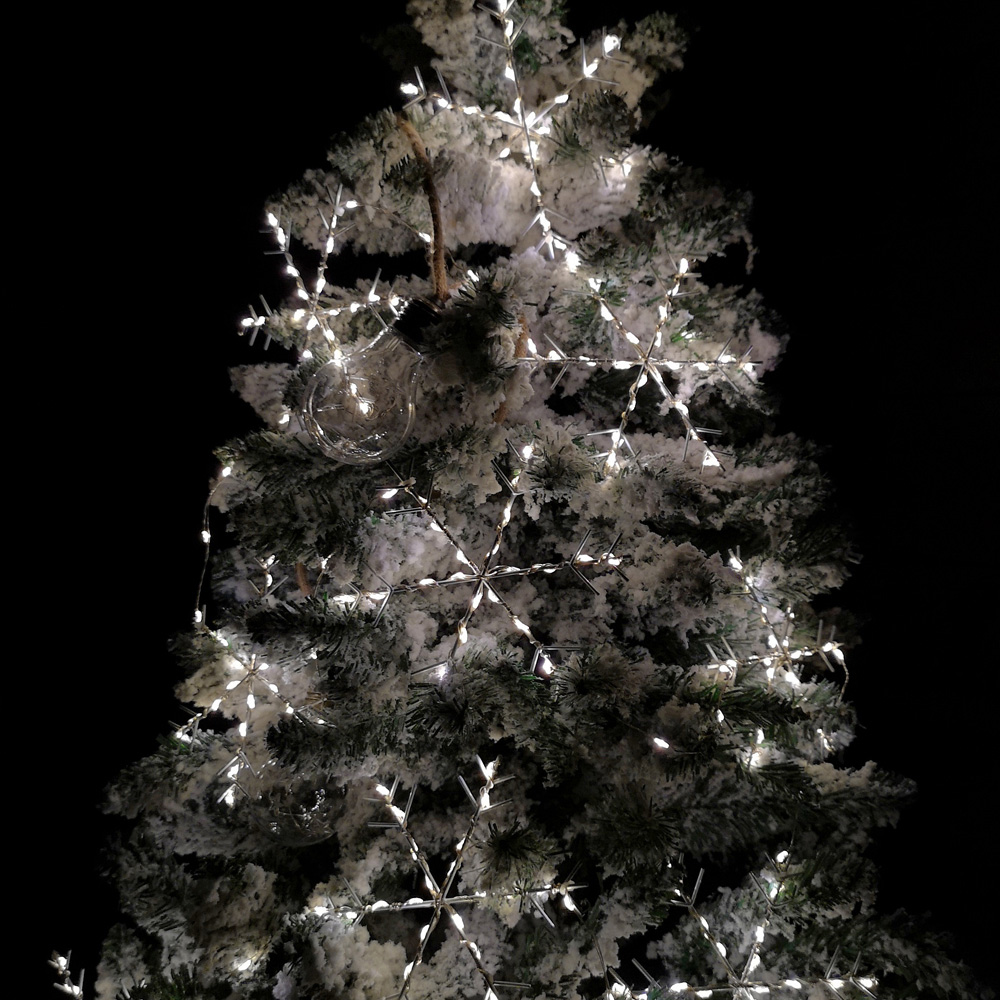 Samuel Alexander 258 Warm White LED MicroBrights Christmas Snowflake String Lights Set of 10 Image 5