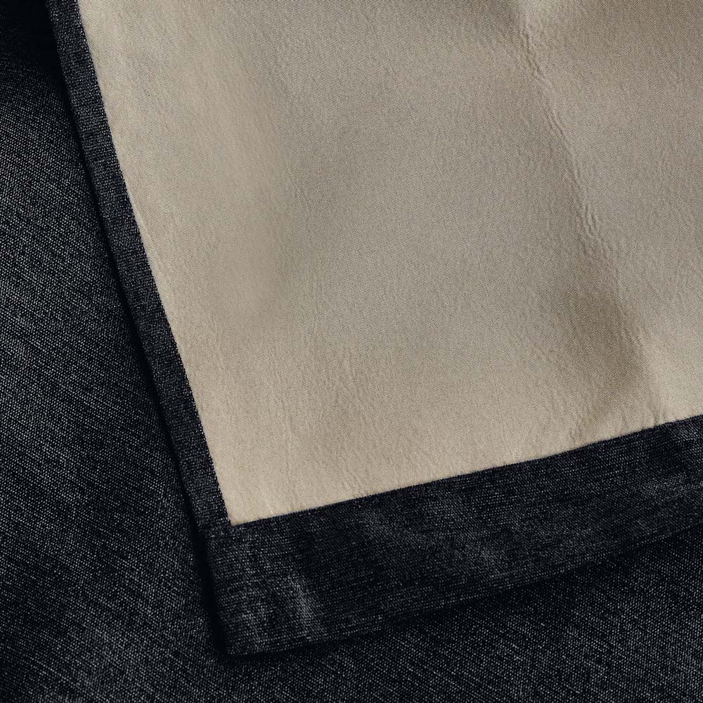 Alan Symonds Black Chenille Blackout Pencil Pleat Curtains 168cm x 183cm Image 4