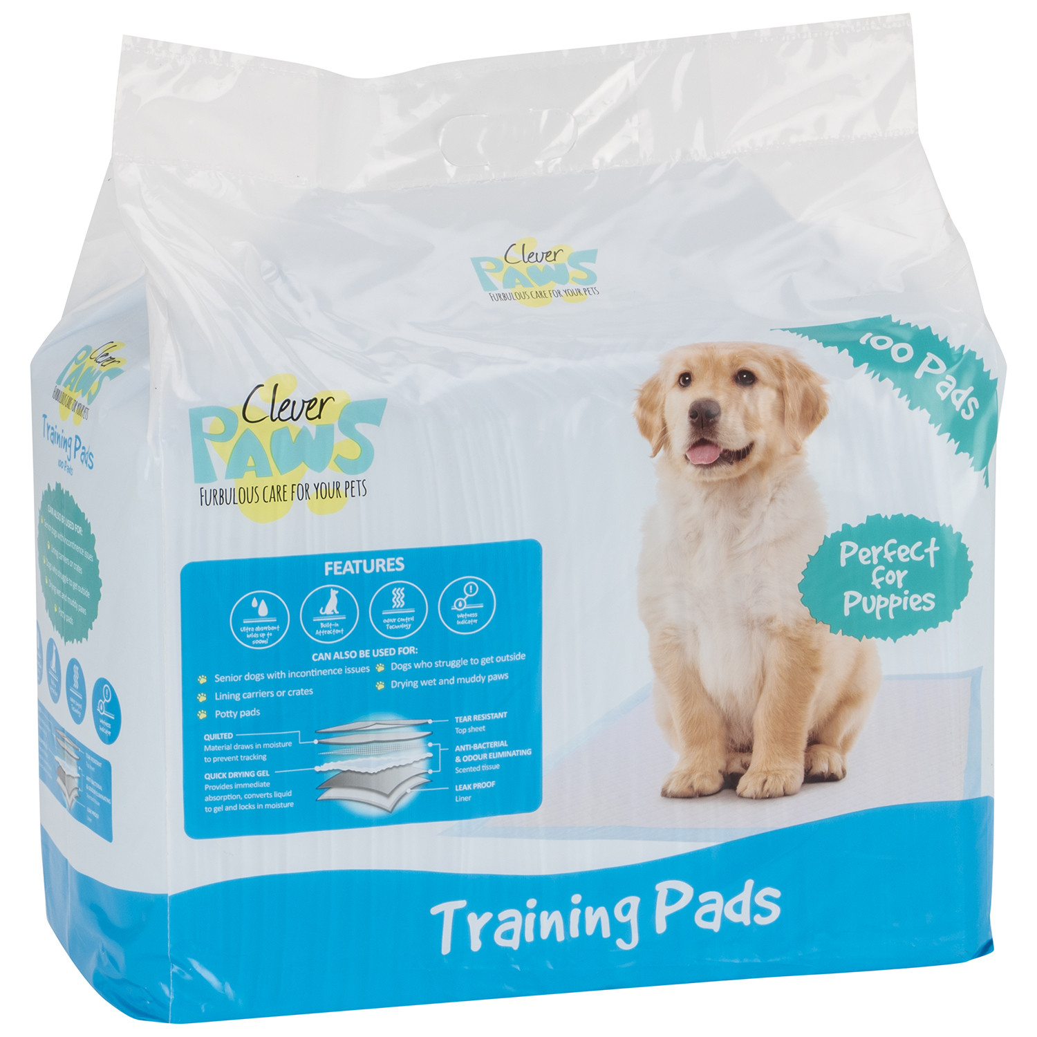 Clever Paws Puppy Training Pads 100 Pack Image