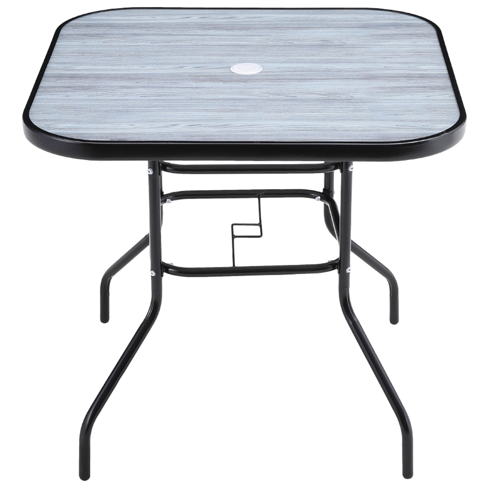 Living and Home Black Tempered Glass Square Garden Coffee Table Image 2