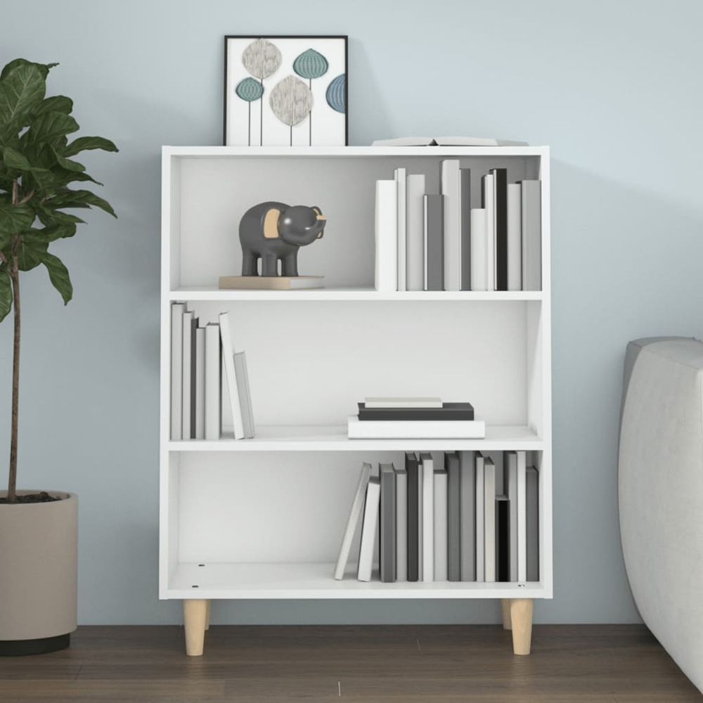 vidaXL 3 Shelf White Sideboard Image 7