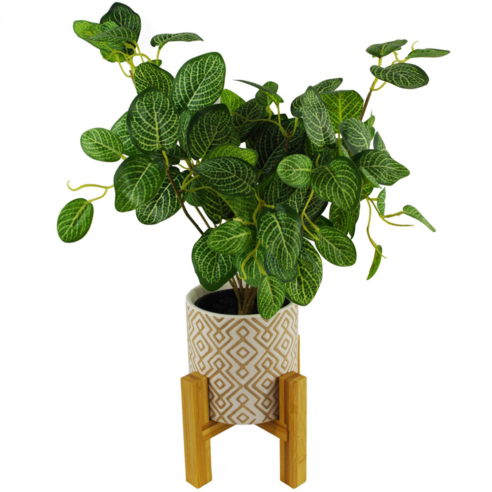 Botanik Variegated Pothos Foliage Artificial Plant in Pot 40cm Image 6