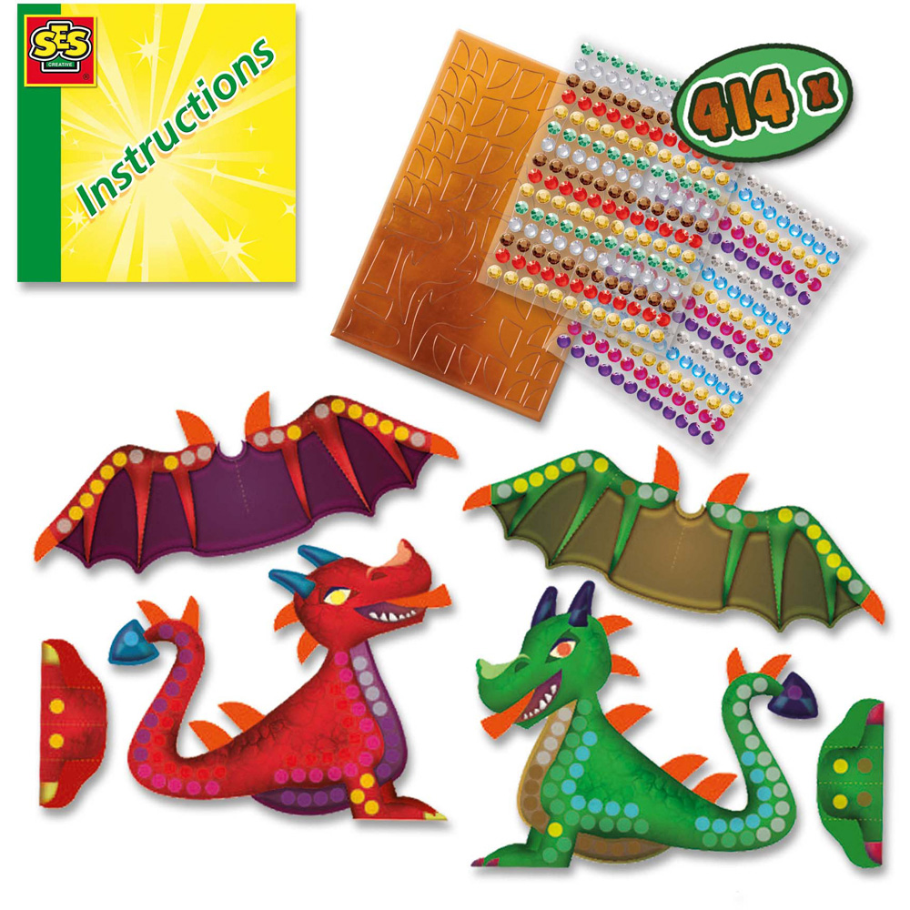 SES Creative Metallic Dragons Craft Set Image 2