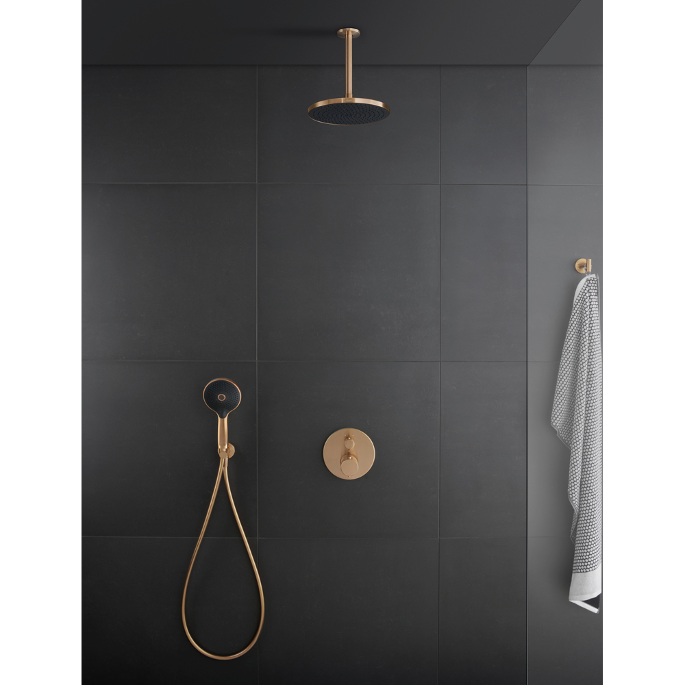 Duravit Minusflow Brushed Bronze Head Shower 230mm Image 2
