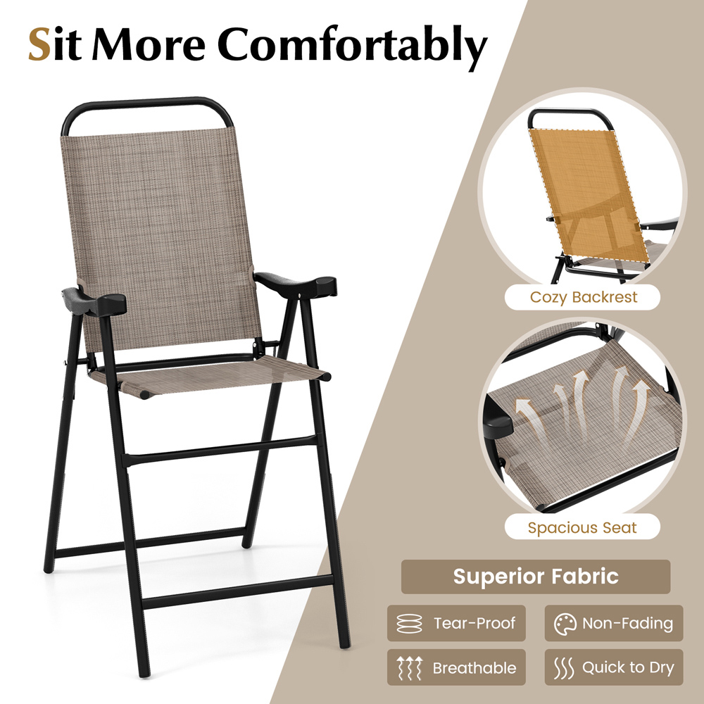 Costway 2 Seater Coffee Patio Chair Set Image 5