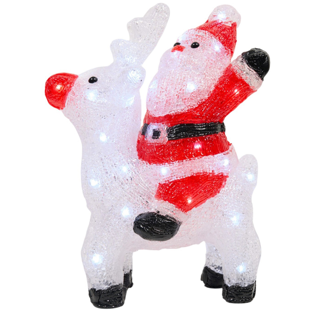 Acrylic Santa and Reindeer Decoration Image 8