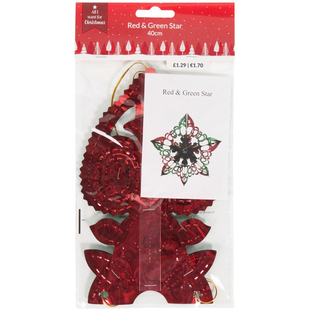 Red and Green Star Decoration Image 5