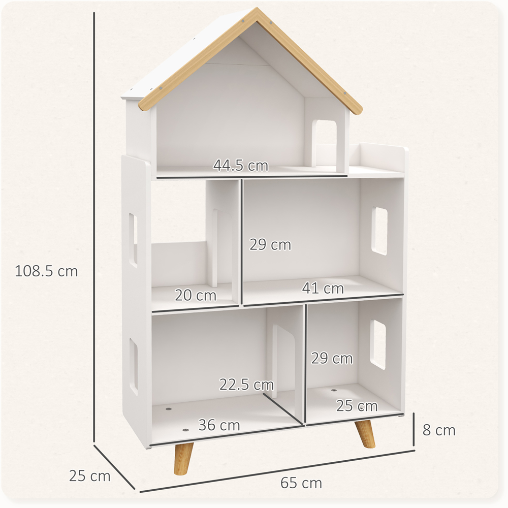 Tommy Toys 5 Shelf White Toy Storage and Bookshelf Image 8