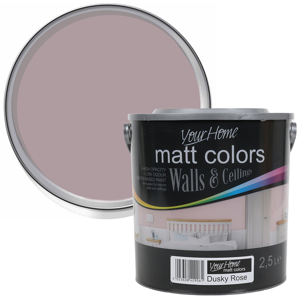 Your Home Walls & Ceilings Dusky Rose Matt Emulsion Paint 2.5L Image 1