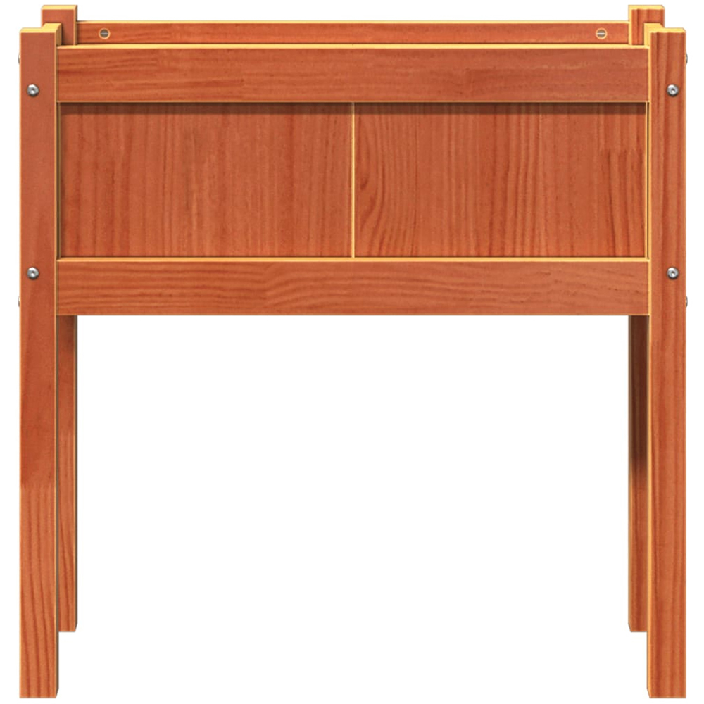 vidaXL Wax Brown Solid Pine Wood Raised Garden Planter with Legs 70 x 70 x 31cm Image 4