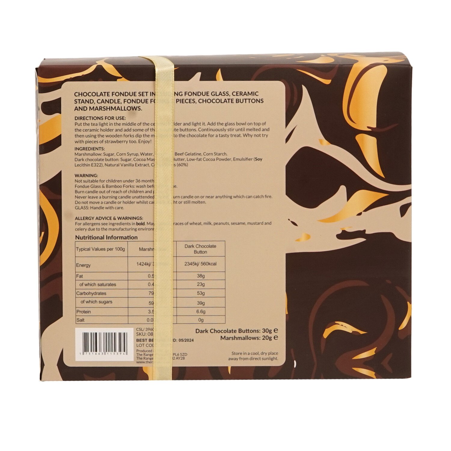 Chocolate Fondue set - Brown Image 2