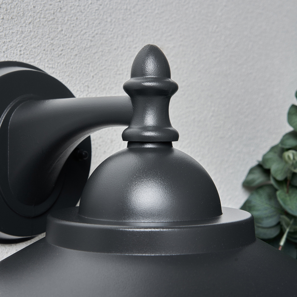 Zink Lily Anthracite Mini Fishermans Lantern Wall Light Image 5