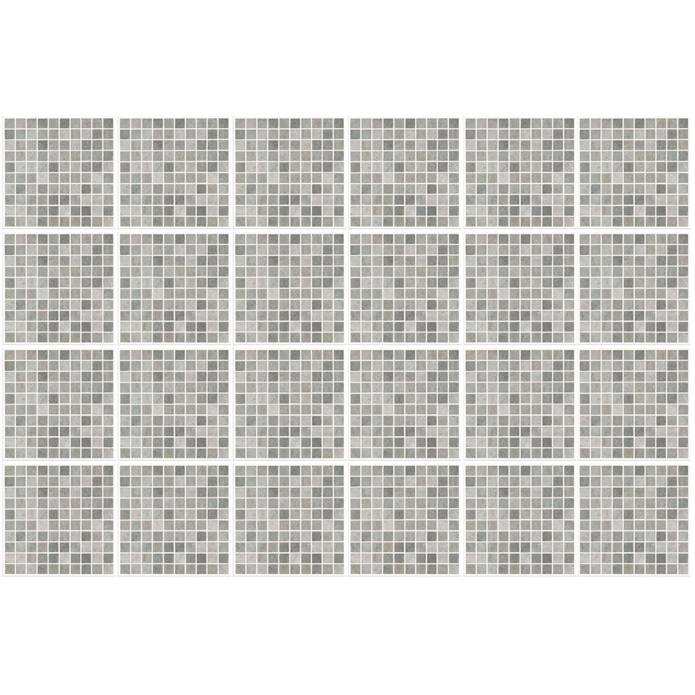 Walplus Natural Grey Limestone Mosaic Tile Sticker 24 Pack Image 2