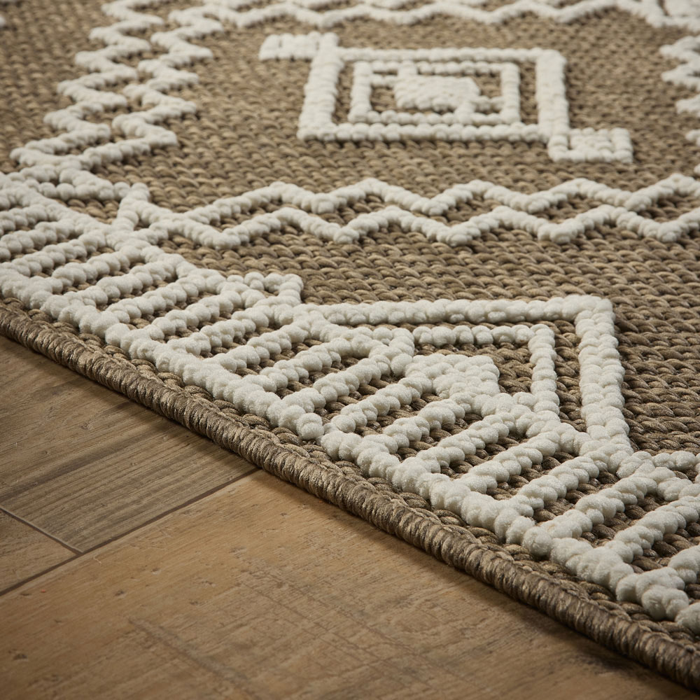 Origins Atlas Diamond Coffee Rug 200 x 290cm Image 4