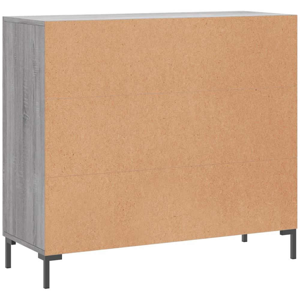 vidaXL 3 Door Grey Sonoma Wooden Sideboard Image 8