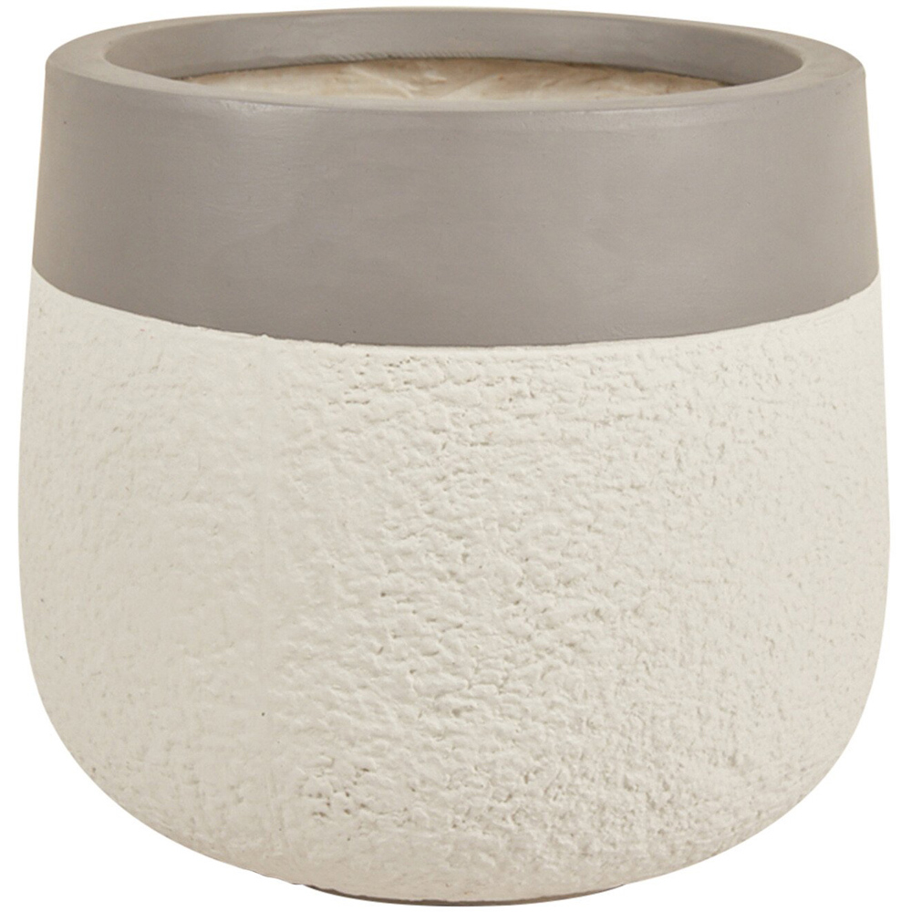 Two Tone Pot Grey 40cm Image 1