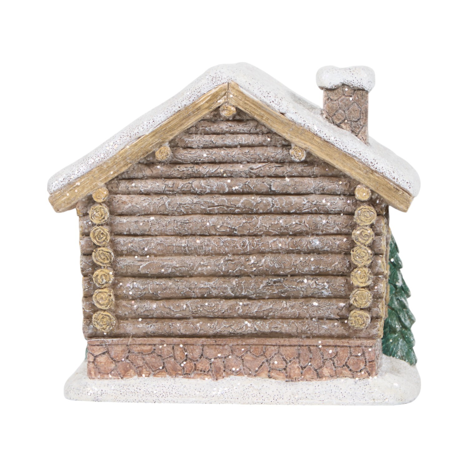 LED Christmas Cabin Brown Image 4