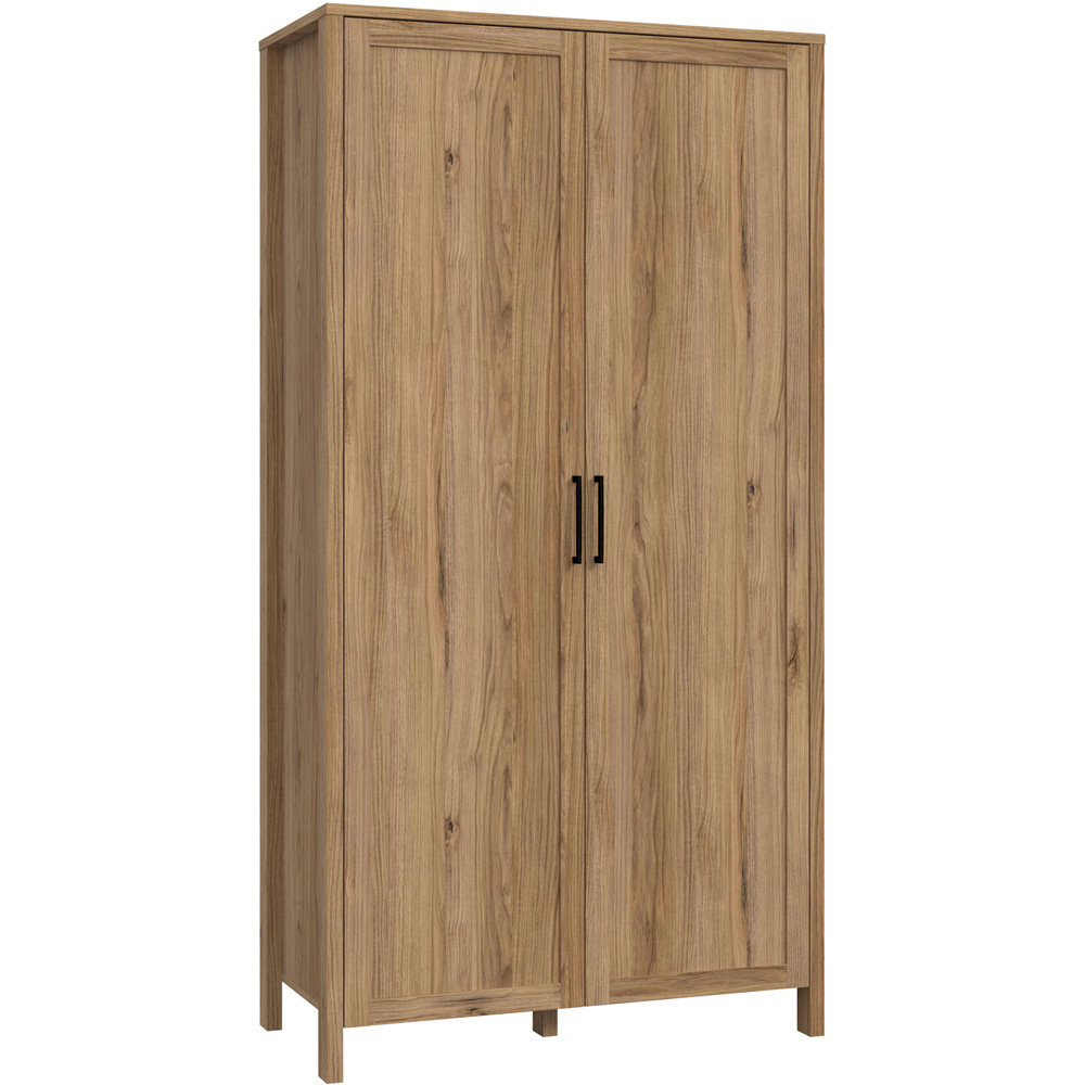 Florence Malte Brun 2 Door Waterford Oak Wardrobe Image 2