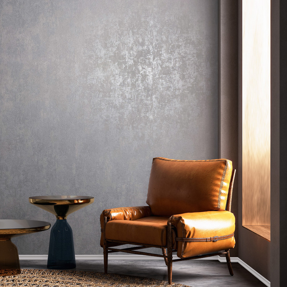 Galerie Industrial Effects Metallic Silver and Grey Wallpaper Image 3