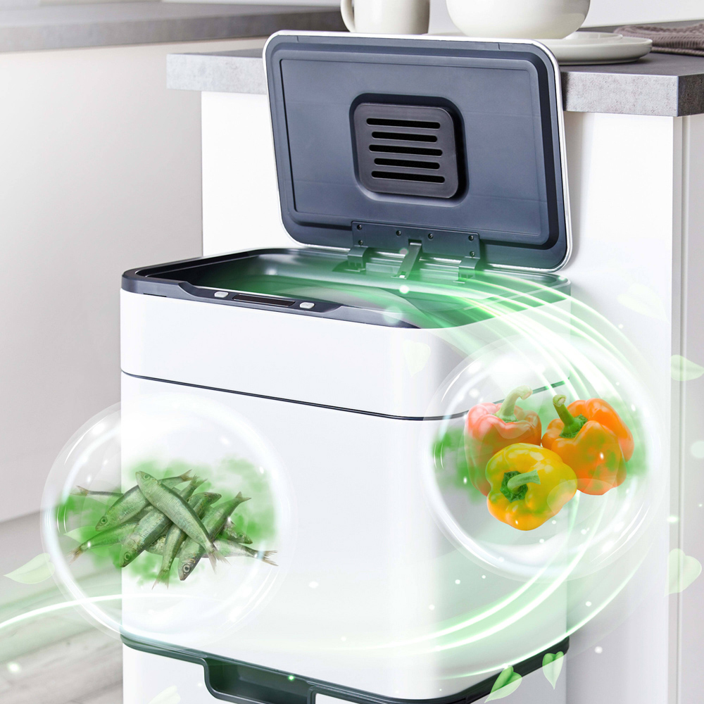 Tower Ozone Recycling White Sensor Bin 50L Image 4