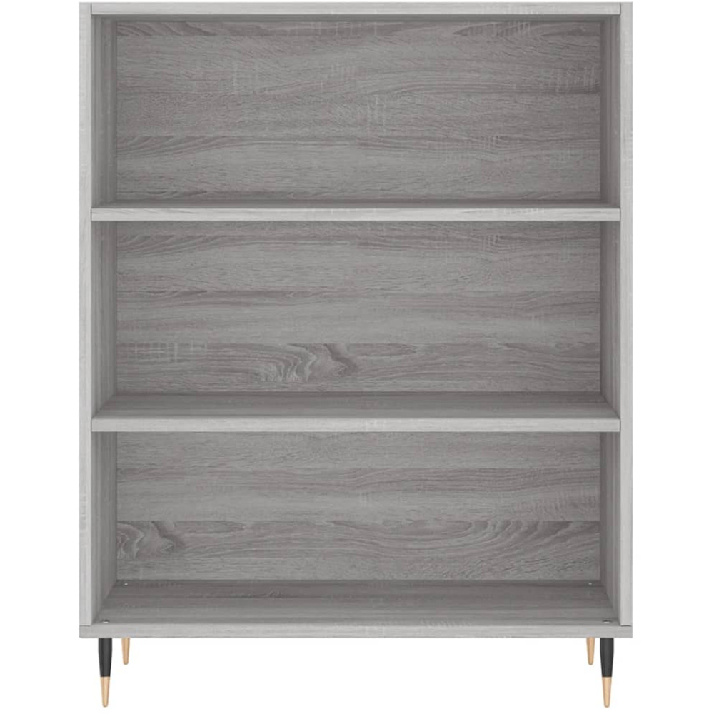 vidaXL 3 Shelf Grey Sonoma Bookcase Image 4